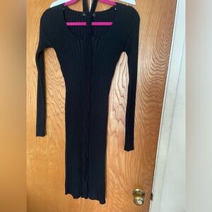 Derek Heart Black Ribbed Knit Dress